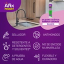 AFIX BAÑO Y COCINA SILICONA ACETICA BLANCA 280ML/267G - Caja de 12