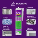 AFIX BAÑO Y COCINA SILICONA ACETICA BLANCA 280ML/267G - Caja de 12