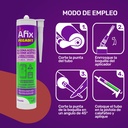 AFIX BAÑO Y COCINA SILICONA ACETICA BLANCA 280ML/267G - Caja de 12