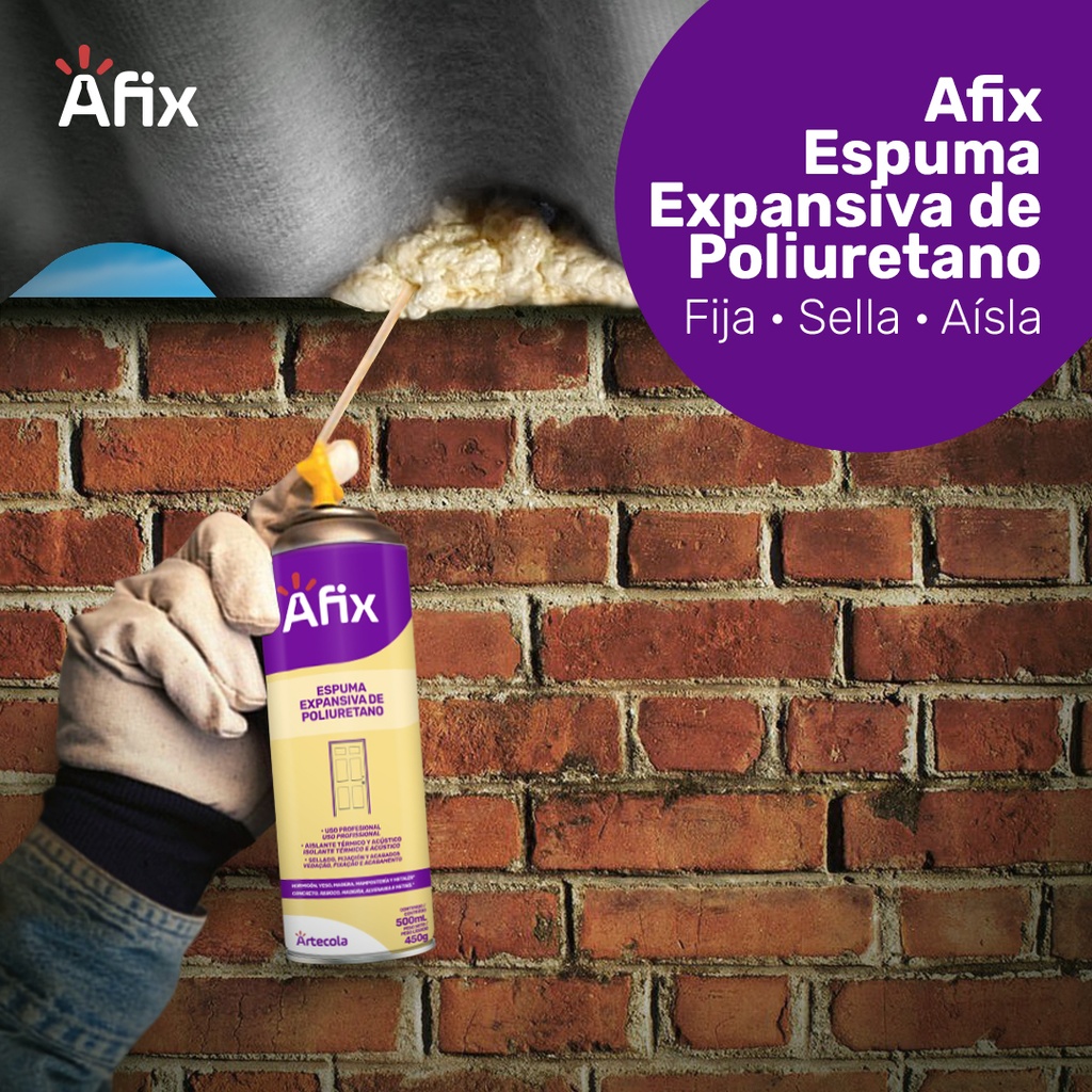 AFIX ESPUMA PU EXPANSIVA 500ML/450G - Caja de 12
