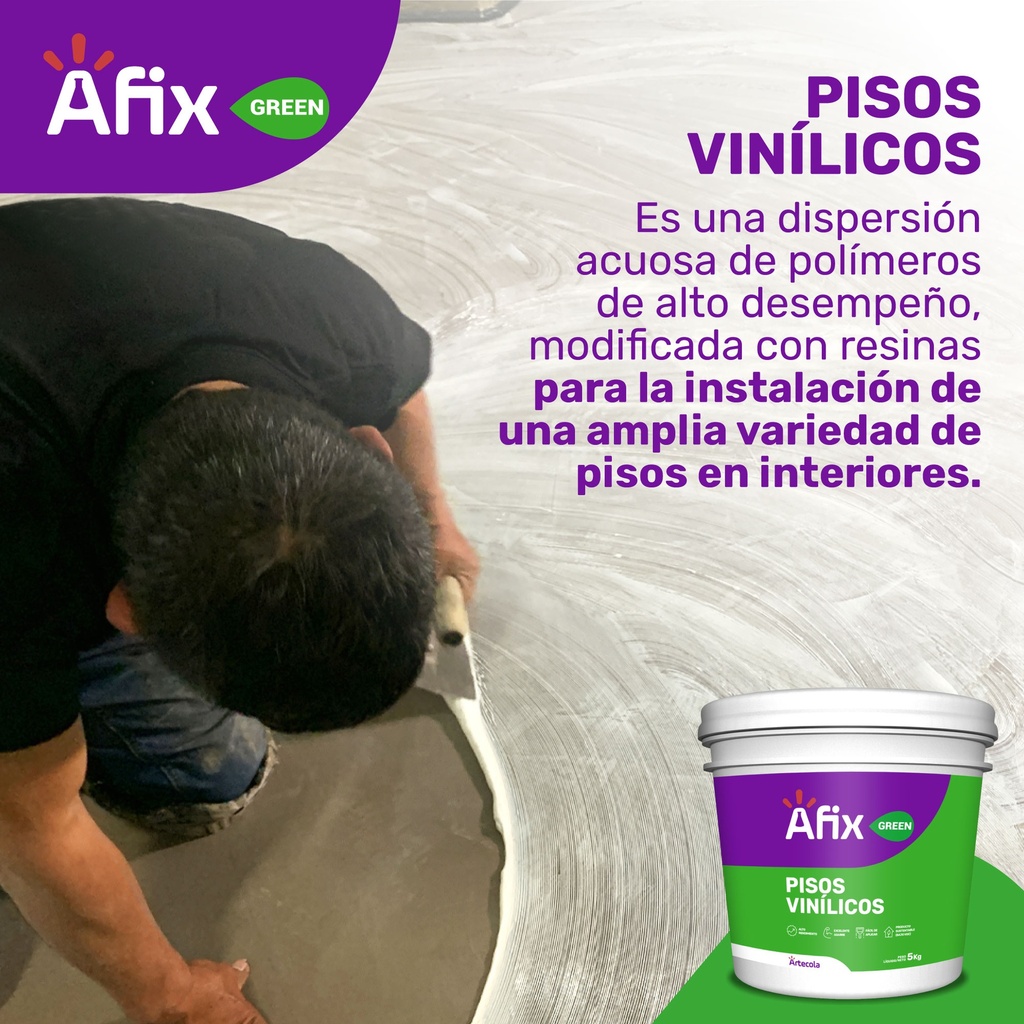 AFIX GREEN PEGA PISO VINIL y LAMINADO X 4 KG - Caja de 4