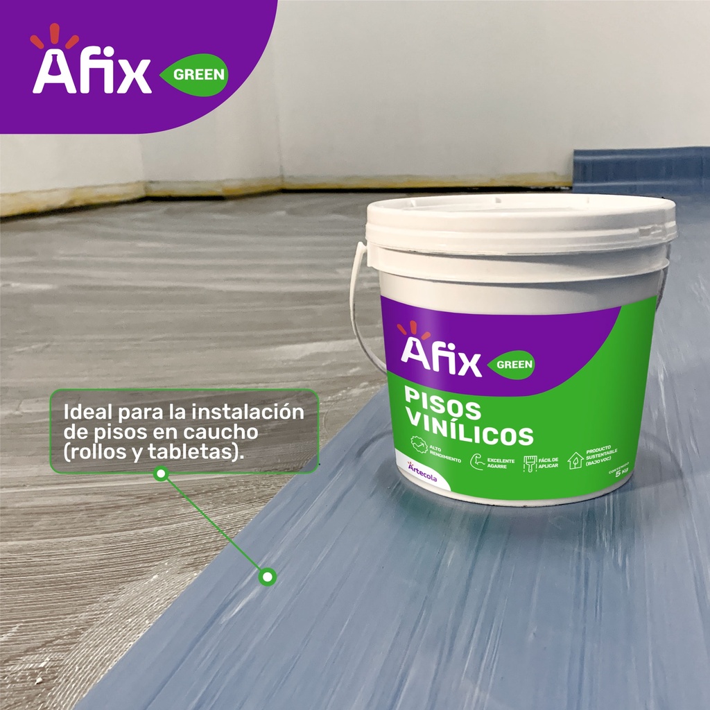AFIX GREEN PEGA PISO VINIL y LAMINADO X 4 KG - Caja de 4