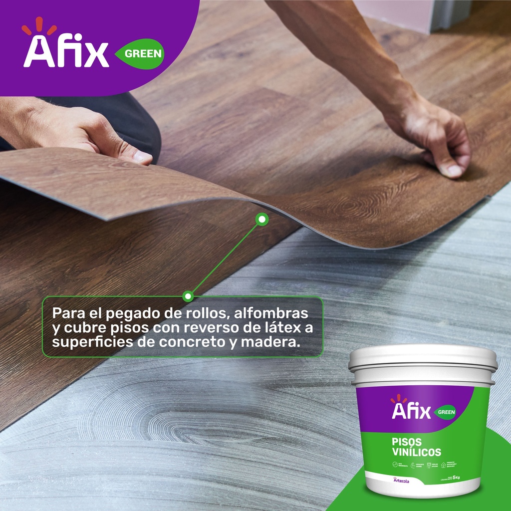 AFIX GREEN PEGA PISO VINIL y LAMINADO X 4 KG - Caja de 4