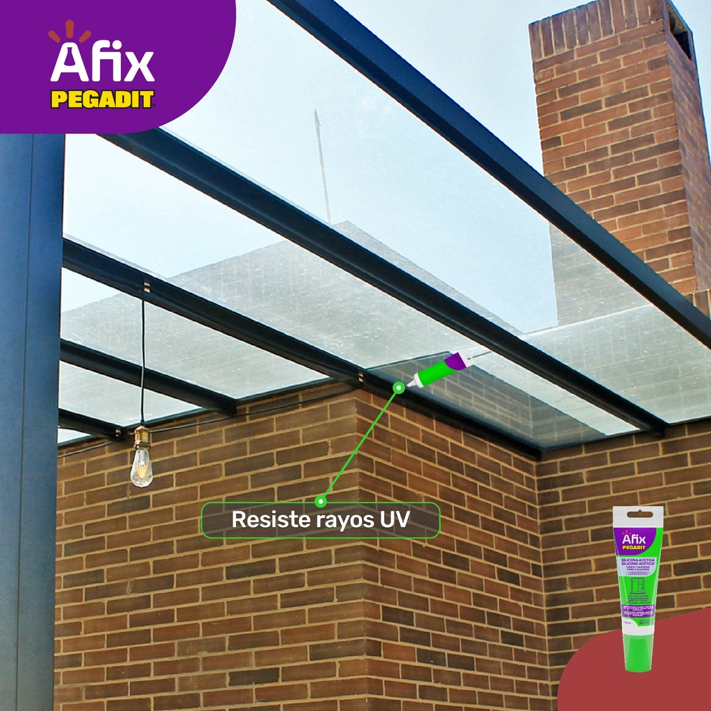 AFIX PEGADIT SILICONA VYA TRANSPARENTE X 50 ML - Caja de 12
